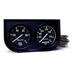 AutoMeter 2392 Auto Gage Mechanical 2 Gauge Console, Oil/Water