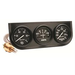 AutoMeter 2393 Auto Gage Mechanical 3 Gauge Console,Oil/Amp/Water