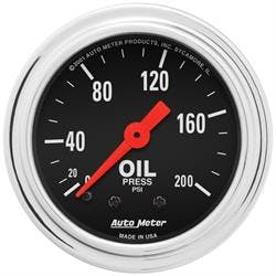 AutoMeter 2422 Traditional Chrome Mechanical Oil Press. Gauge