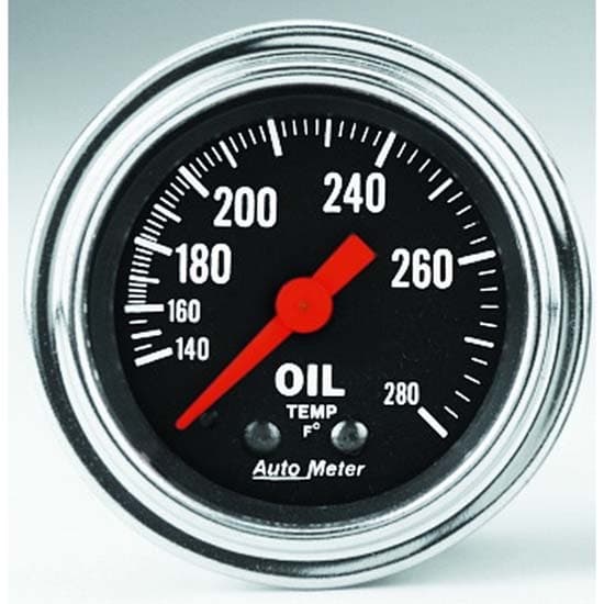 AutoMeter 2441 Traditional Chrome Mechanical Oil Temp. Gauge