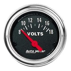 AutoMeter 2592 Traditional Chrome Air-Core Voltmeter Gauge