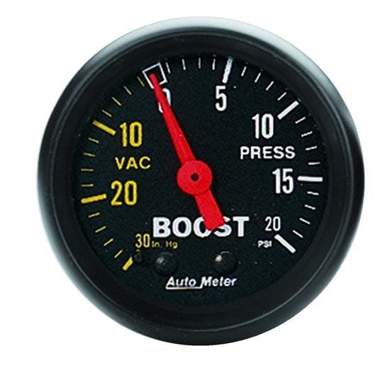 AutoMeter 2601 Z-Series Mechanical Boost/Vacuum Gauge,2-1/16 Inch