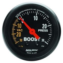 AutoMeter 2614 Z-Series Mechanical Boost/Vacuum Gauge,2-1/16 Inch