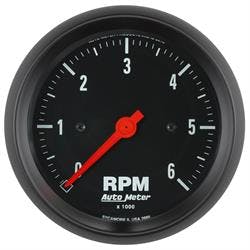 AutoMeter 2695 Tach Gauge, 3 3/8 Inch, 6K RPM, In-Dash, Z-Series