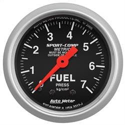 AutoMeter 3312 Sport-Comp Mech Fuel Press. Gauge,100 PSI,2-1/16