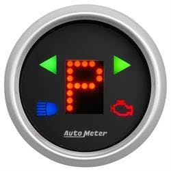 AutoMeter 3359 Gear Pos Gauge, 2 1/16 Inch, Black Dial, Silver