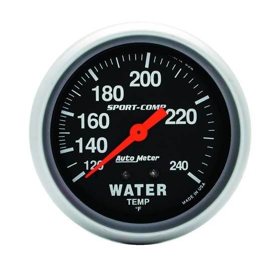 AutoMeter 3432 Sport-Comp Mechanical Water Temperature Gauge