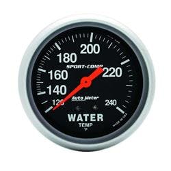 AutoMeter 3432 Sport-Comp Mechanical Water Temperature Gauge