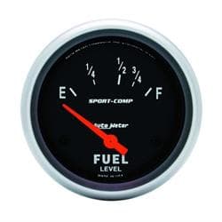 AutoMeter 3518 Sport-Comp Air-Core Elec. Fuel Level Gauge,2-5/8