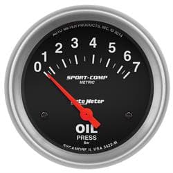 AutoMeter 3522 Sport-Comp Air-Core Oil Press. Gauge, 100 PSI