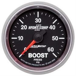 AutoMeter 3605 Sport-Comp II Mechanical Boost Gauge,60 PSI,2-1/16