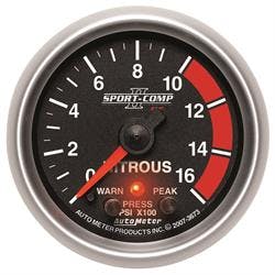 AutoMeter 3673 Nitrous Pressure Gauge, 2 1/16 Inch, 1600PSI
