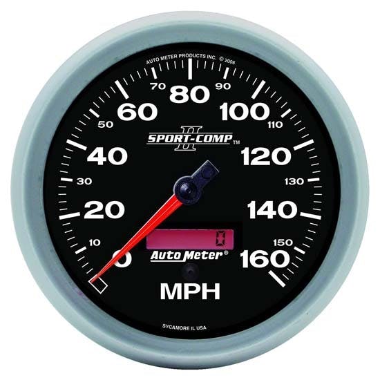 AutoMeter 3689 Sport-Comp II Air-Core Speedometer, 160 MPH,5 Inch