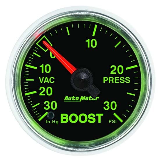 AutoMeter 3803 GS Mechanical Boost/Vacuum Gauge, 2-1/16 Inch