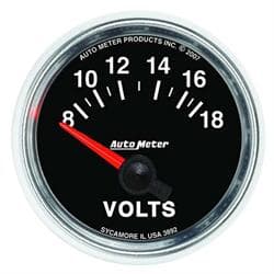 AutoMeter 3892 GS Air-Core Voltmeter Gauge, 2-1/16 Inch, 18V