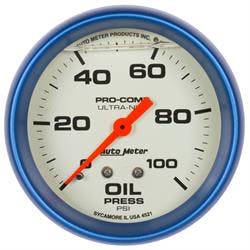 AutoMeter 4221 Ultra-Nite Mechanical Oil Press. Gauge, 2-5/8