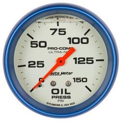 AutoMeter 4223 Ultra-Nite Mechanical Oil Press. Gauge, 2-5/8
