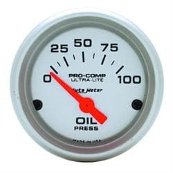 AutoMeter 4327 Ultra-Lite Air-Core Oil Press. Gauge,100PSI,2-1/16