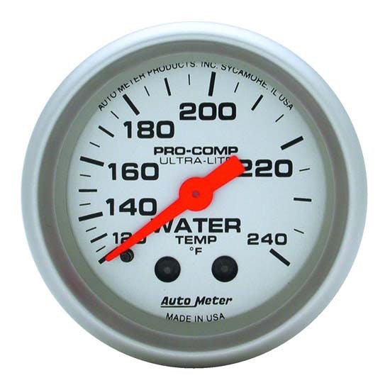 AutoMeter 4333 Ultra-Lite Mechanical Water Temperature Gauge
