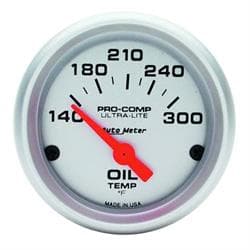 AutoMeter 4348 Ultra-Lite Air-Core Oil Temperature Gauge, 2-1/16
