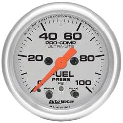AutoMeter 4371 Fuel Pressure Gauge, 2 1/16 Inch, 100PS, UL