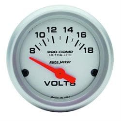 AutoMeter 4391 Ultra-Lite Air-Core Voltmeter Gauge, 2-1/16 Inch