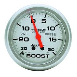 AutoMeter 4401 Ultra-Lite Mechanical Boost/Vacuum Gauge, 2-5/8