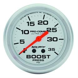 AutoMeter 4404 Ultra-Lite Mechanical Boost Gauge, 35 PSI, 2-5/8