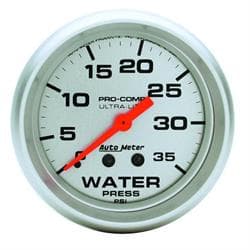 AutoMeter 4407 Ultra-Lite Mech Water Press. Gauge, 35 PSI,2-5/8