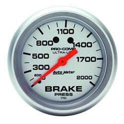 AutoMeter 4426 Ultra-Lite Mechanical Brake Press. Gauge, 2-5/8
