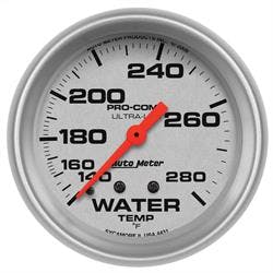 AutoMeter 4431 Ultra-Lite Mechanical Water Temp. Gauge, 2-5/8