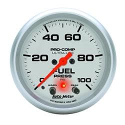 AutoMeter 4472 Fuel Pressure Gauge, 2 5/8 Inch, 100PSI, UL