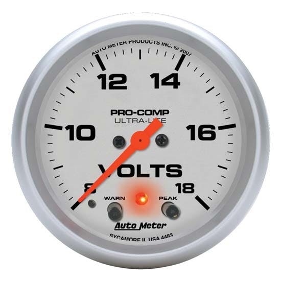 AutoMeter 4483 Ultra-Lite Digital Stepper Motor Voltmeter Gauge