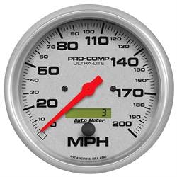 AutoMeter 4490 Ultra-Lite Air-Core Speedometer, 200 MPH, 5 Inch