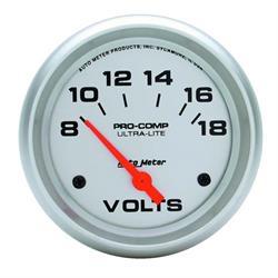 AutoMeter 4491 Ultra-Lite Air-Core Voltmeter Gauge, 2-5/8 Inch