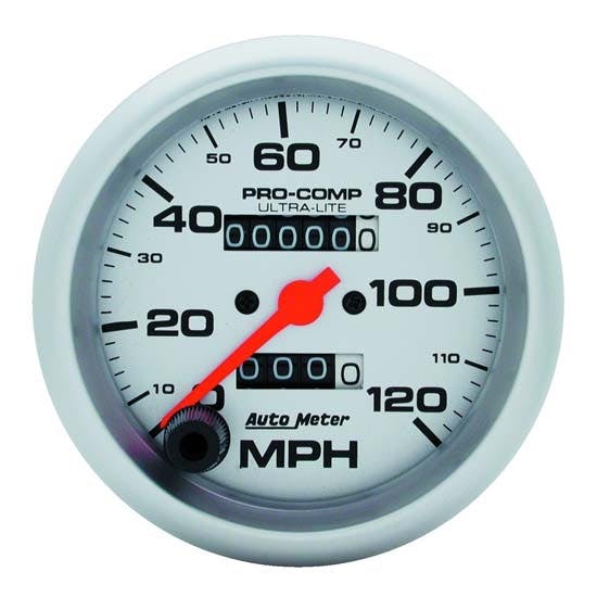AutoMeter 4492 Ultra-Lite Mechanical Speedometer, 120 MPH, 3-3/8