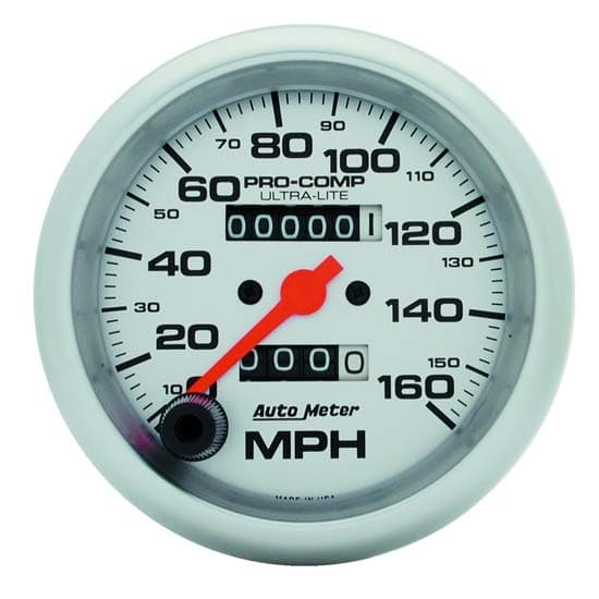 AutoMeter 4493 Ultra-Lite Mechanical Speedometer, 160 MPH 3-3/8