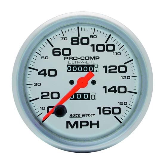 AutoMeter 4495 Ultra-Lite Mechanical Speedometer, 160 MPH, 5 Inch