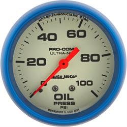 AutoMeter 4521 Ultra-Nite Mechanical Oil Press. Gauge, 2-5/8"