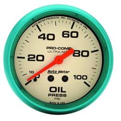 AutoMeter 4521 Ultra-Nite Mechanical Oil Press. Gauge, 2-5/8"