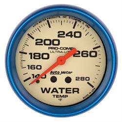 AutoMeter 4535 2-5/8 Inch Water Temperature Gauge,Ultra-Nite Glow