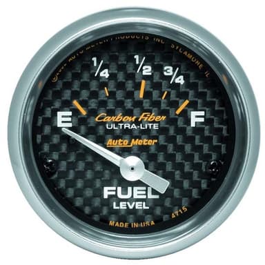 AutoMeter 4715 Carbon Fiber Air-Core Fuel Level Gauge,2-1/16 Inch