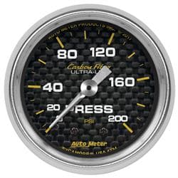 AutoMeter 4732 Carbon Fiber Mechanical Water Temperature Gauge