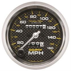 AutoMeter 4793 Speedo Gauge, 3 3/8 Inch, 160MPH, Mechanical, CF