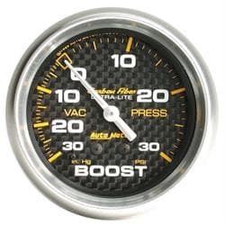 AutoMeter 4803 Carbon Fiber Mechanical Boost/Vacuum Gauge, 2-5/8