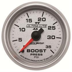 AutoMeter 4904 Ultra-Lite II Mechanical Boost Gauge,35 PSI,2-1/16