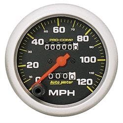AutoMeter 5152 Speedo Gauge, 3 3/8 Inch, 120MPH, Pro-Comp
