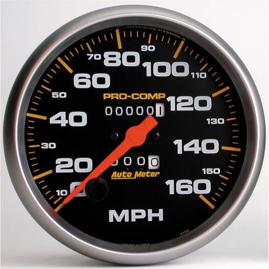 AutoMeter 5154 Pro-Comp Mechanical Speedometer, 160 MPH, 5 Inch