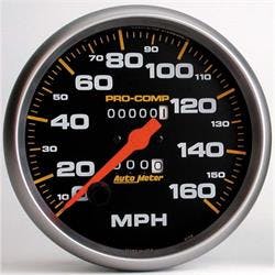 AutoMeter 5154 Pro-Comp Mechanical Speedometer, 160 MPH, 5 Inch