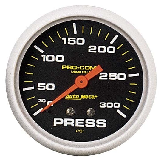 AutoMeter 5423 Pro-Comp Mechanical Press. Gauge,300 PSI,2-5/8 In.